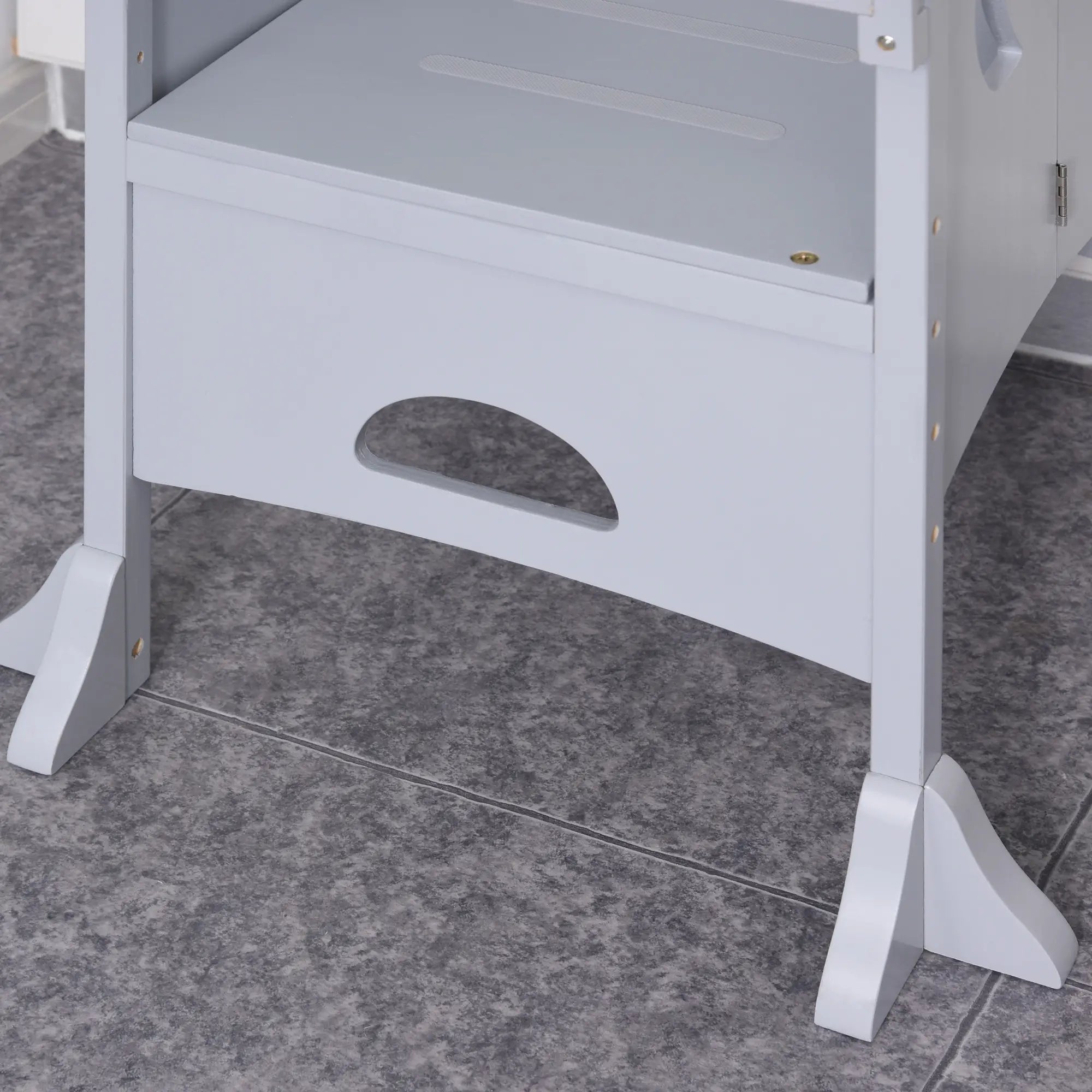 Step Stool with Safety Rail, Support Handles, Kitchen Counter Helper Toddler & Kids Step Stools at Gallery Canada