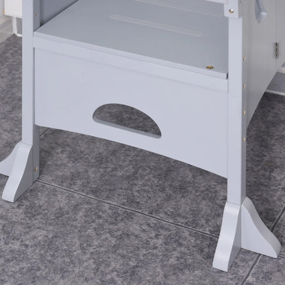 Step Stool with Safety Rail, Support Handles, Kitchen Counter Helper Toddler & Kids Step Stools at Gallery Canada