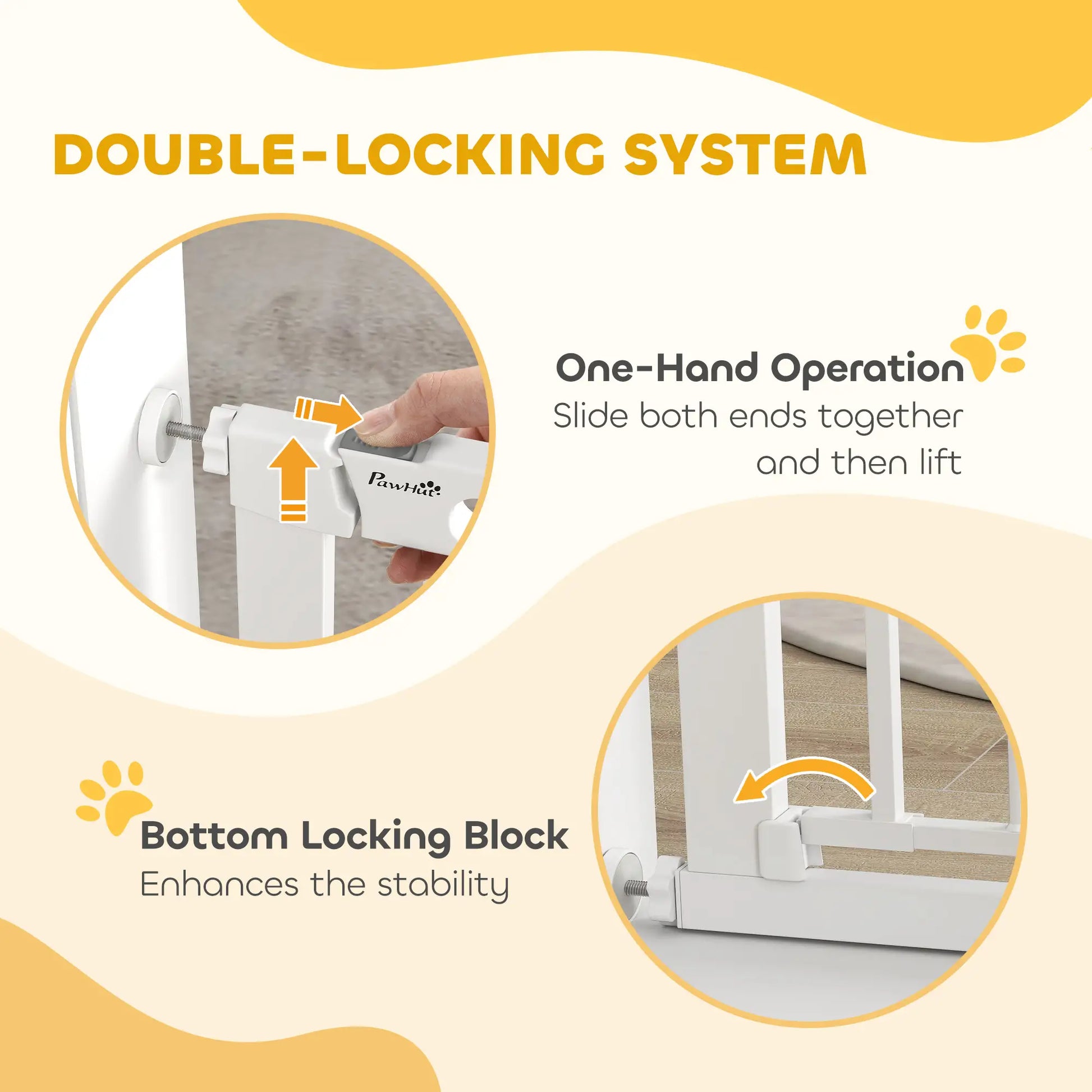 30"-52" Extra Wide Pet Gate Barrier with Small Door, 35"H Dog Gate with Safety Gate Barrier, Stair Pressure Fit, Black Houses, Kennels & Pens at Gallery Canada