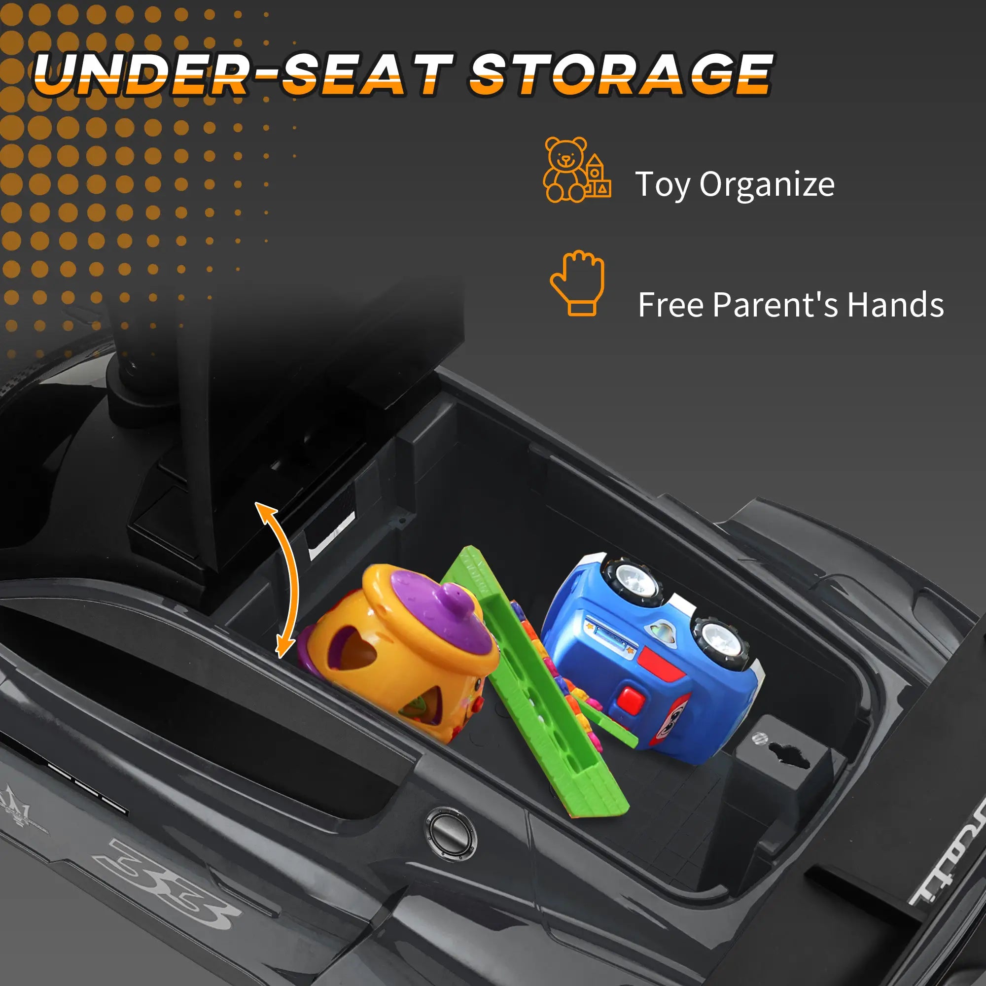 Maserati GT2 Baby Sliding Car, Storage, Music, Horn, 18-60 Months, Grey Push Cars for Toddlers at Gallery Canada