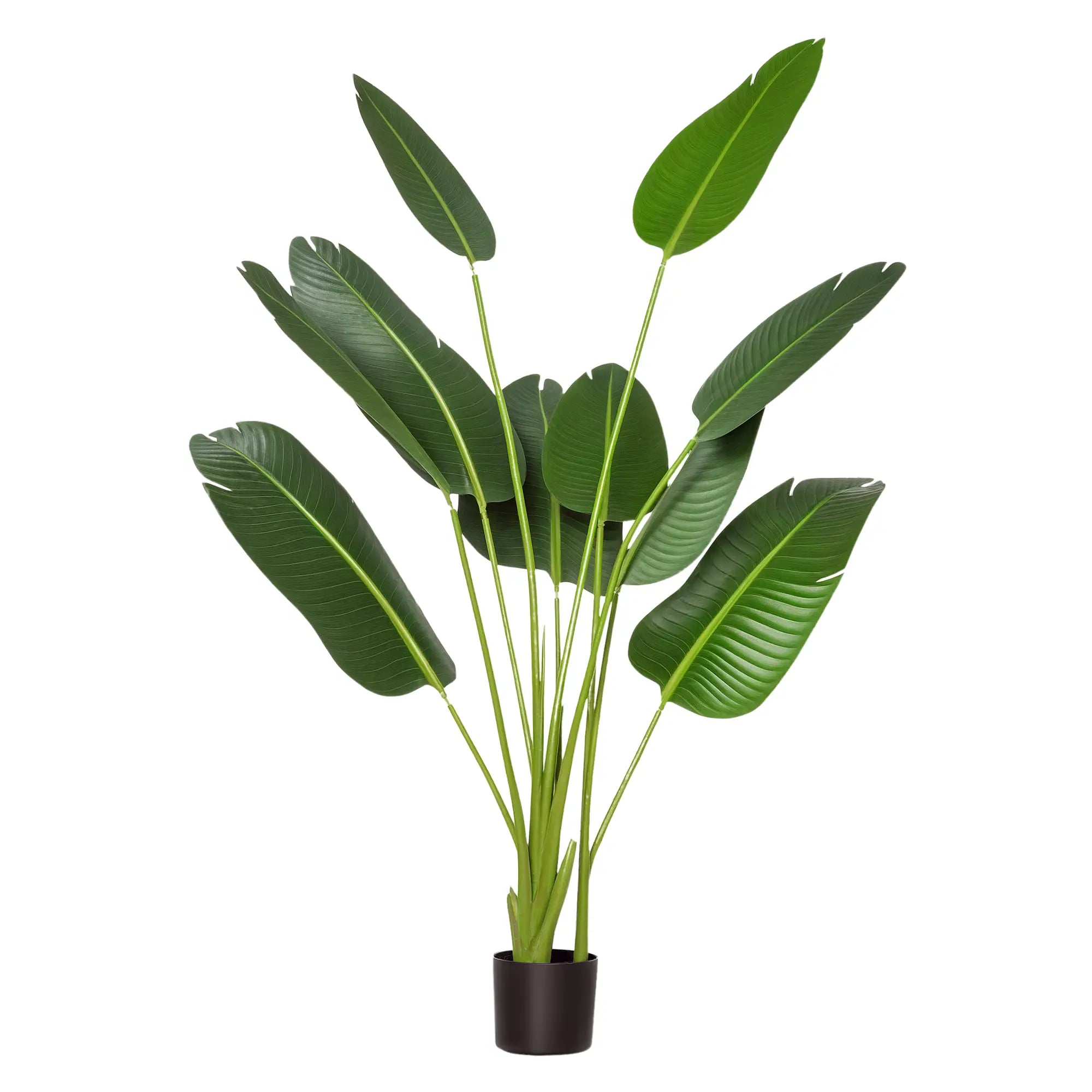 5FT Artificial Banana Tree, Faux Plant in Nursery Pot, Indoor Outdoor Decor Artificial Trees Green, Black at Gallery Canada