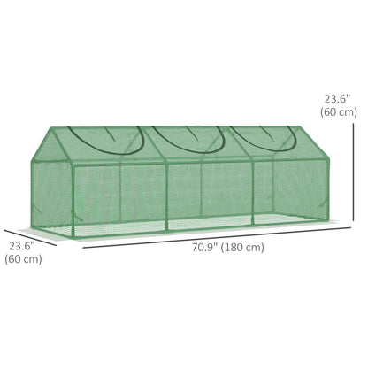 Serre tunnel portable mini, 71" x 24" x 24", Vert