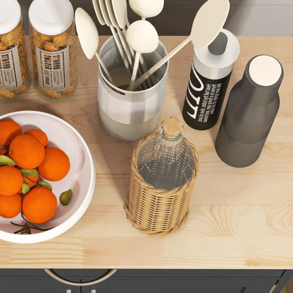 Rolling Kitchen Cart, Island with Storage Drawer, 9-Bottle Wine Rack, Black Kitchen Islands & Kitchen Carts at Gallery Canada