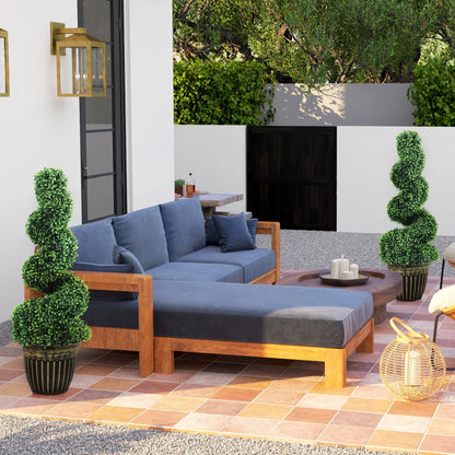 Artificial Topiary Spiral Boxwood Trees, Set of 2 with Pot, 90cm Artificial Trees at Gallery Canada