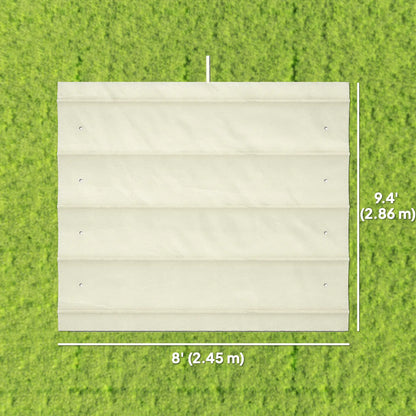 Retractable Pergola Canopy, 10' x 7' Sun Shade, UV30+, Cream White Gazebo Canopy Replacement at Gallery Canada