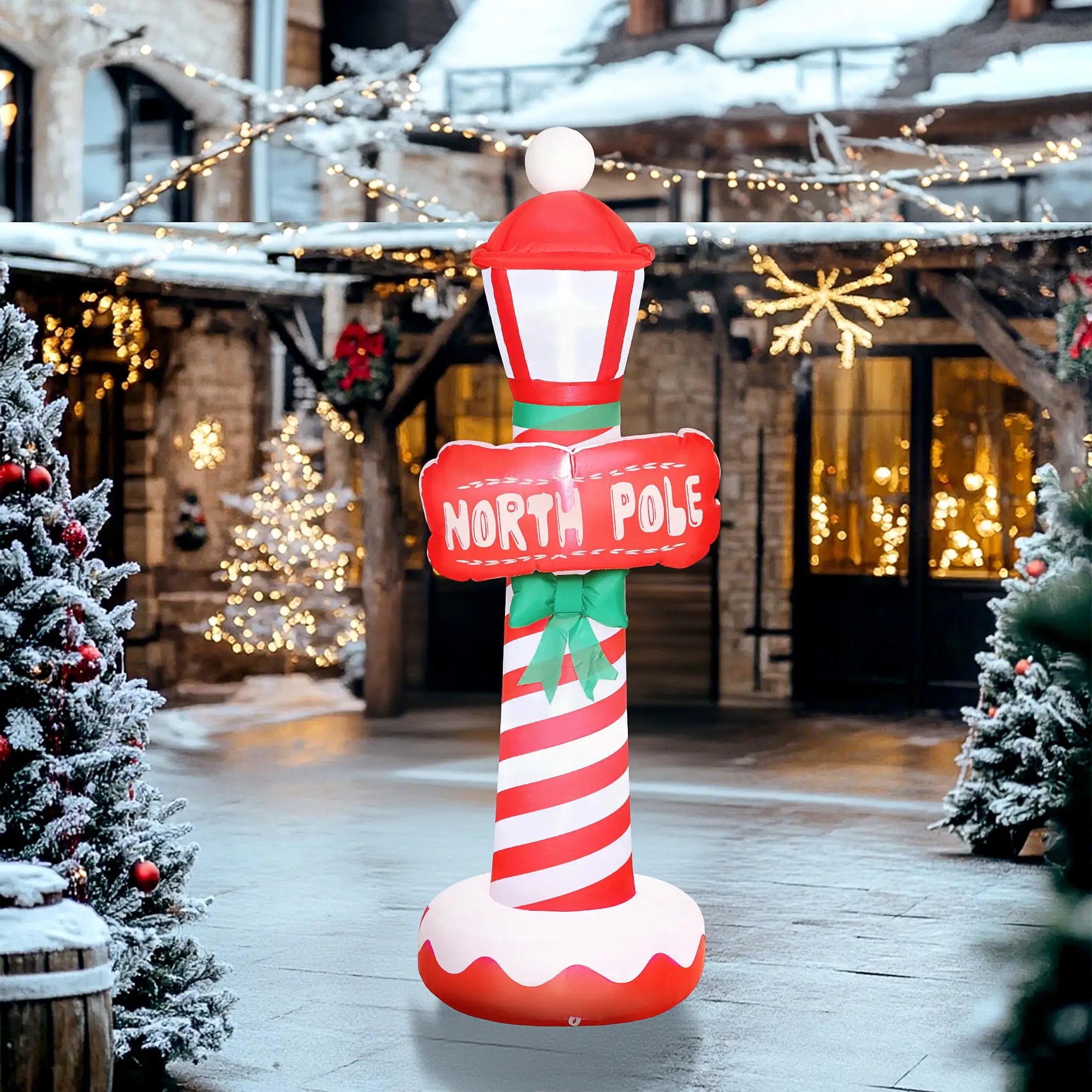 6FT Inflatable Lighthouse Christmas Decoration With LED Lights Christmas Inflatables at Gallery Canada
