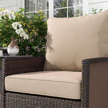 4-Piece Seat Cushion Pillows, Patio Chair Cushions Set, Beige Patio Chair Cushions at Gallery Canada