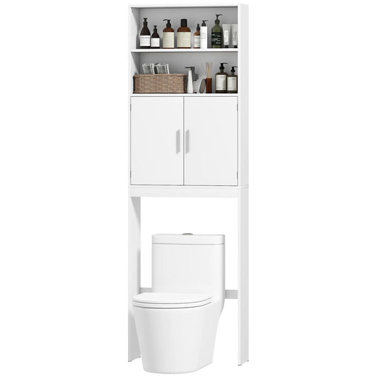 Over The Toilet Storage Cabinet, 4-Tier Bathroom Organizer, White Over The Toilet Storage White at Gallery Canada