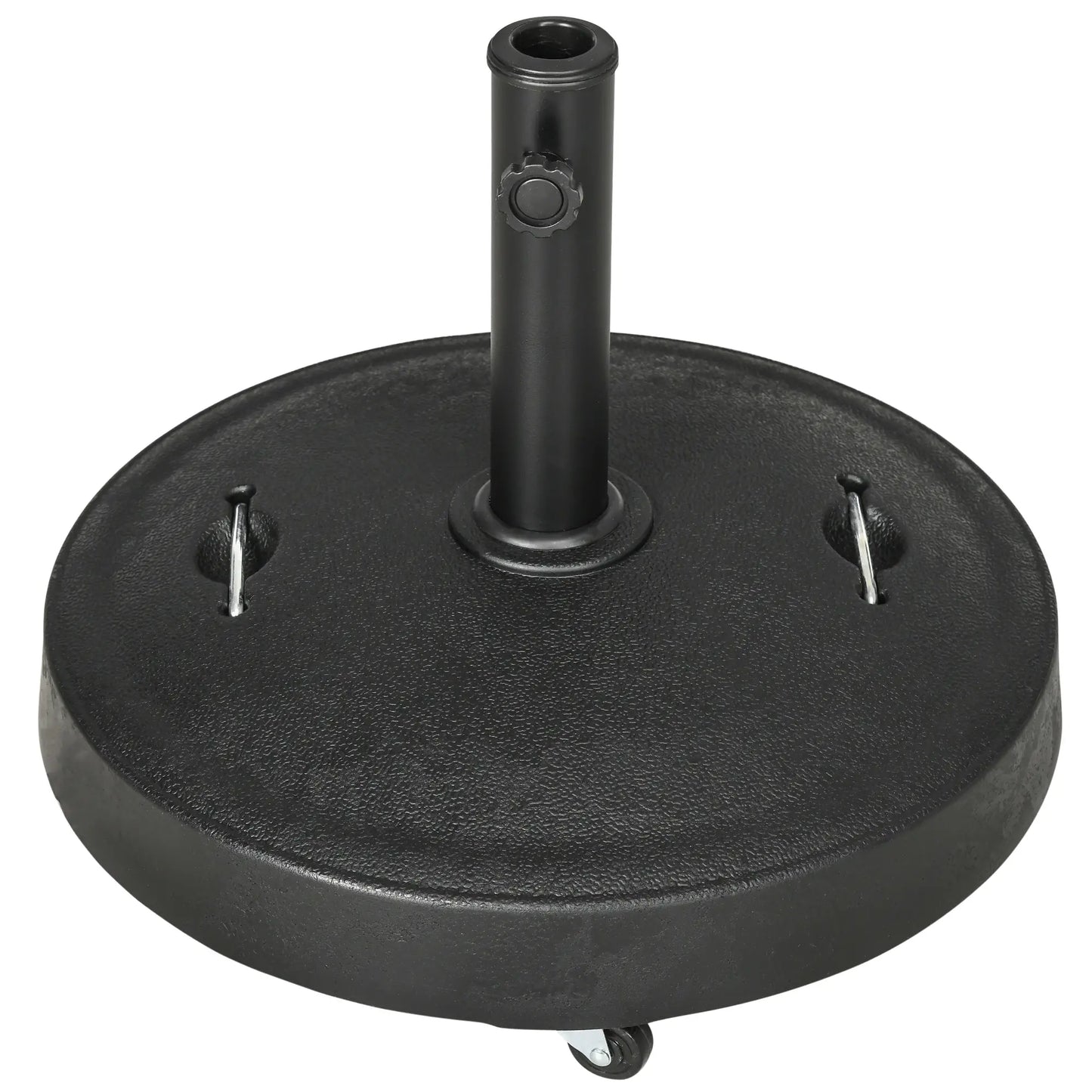 Heavy Duty Patio Umbrella Stand with Wheels, 51lb, Black Umbrella Bases Black at Gallery Canada