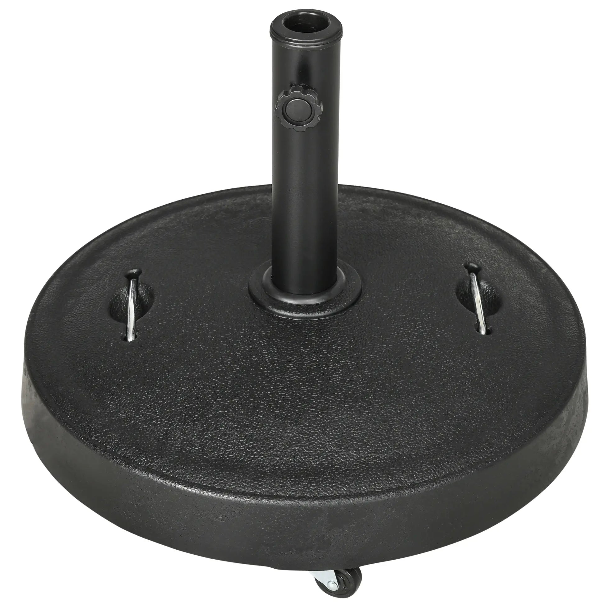 Heavy Duty Patio Umbrella Stand with Wheels, 51lb, Black Umbrella Bases Black at Gallery Canada