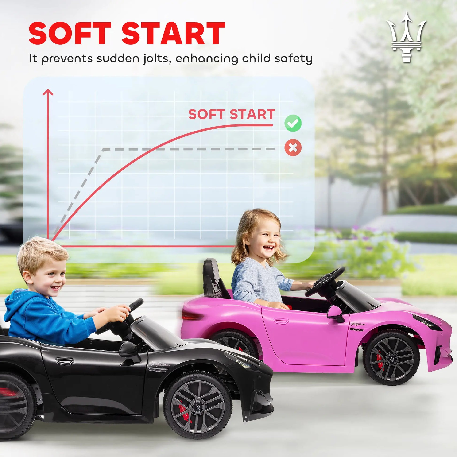 12V Maserati Kids Electric Car, Remote Control, LED Lights, MP3, Black Electric Toy Cars at Gallery Canada