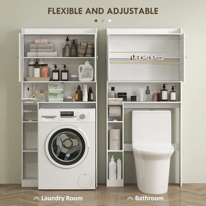 Farmhouse Over Toilet Cabinet, Adjustable Shelf, White Bathroom Cabinets at Gallery Canada