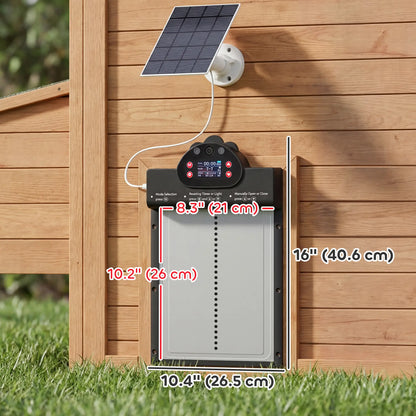2K HD AI Camera Chicken Coop Door, WiFi Solar Powered, 5200 mAh Battery, Alarm Chicken Coops at Gallery Canada