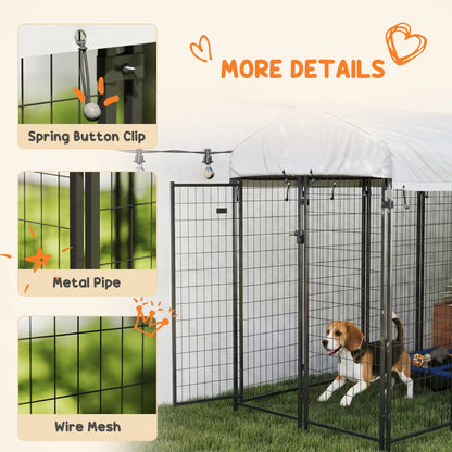 Outdoor Dog Kennel, Waterproof UV-Resistant Cover, 8 x 4 x 6 ft Houses, Kennels & Pens at Gallery Canada