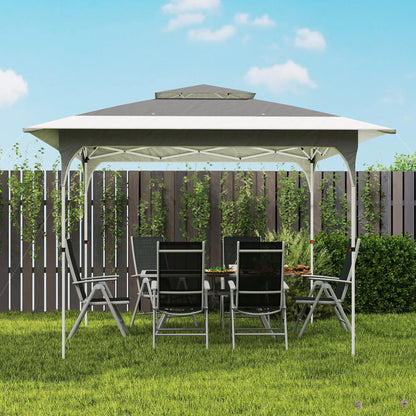 11.5 x 11.5 ft Pop Up Canopy Tent, 1-Button Setup, UPF 50+, Carry Bag, Dark Grey Pop Up Canopies at Gallery Canada