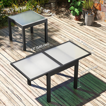Extendable Patio Dining Table, Clear Patio Dinning Tables at Gallery Canada