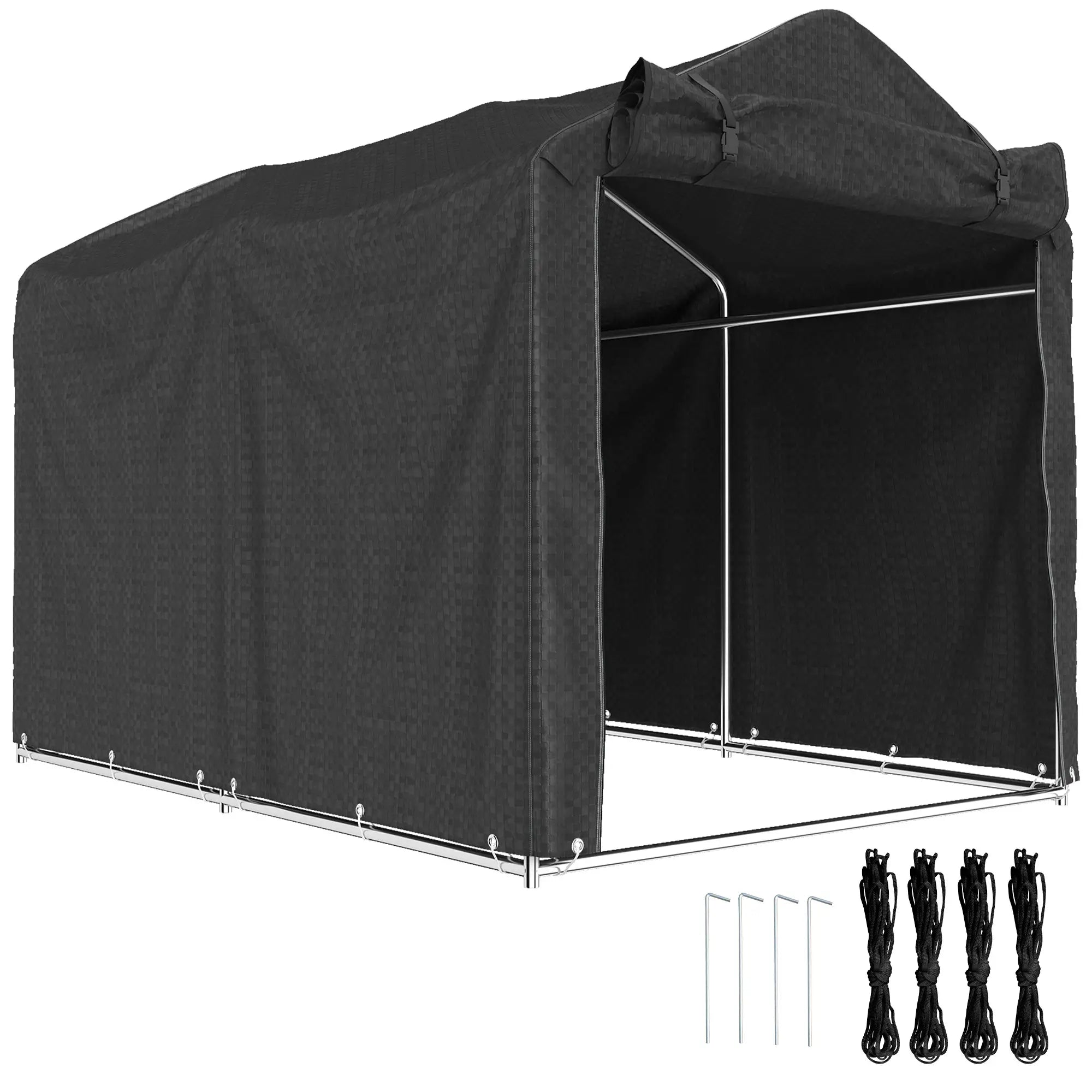 Outdoor Storage Shed, UV Resistant Bike Tent, Portable for Motorcycle, Black Portable Shed at Gallery Canada