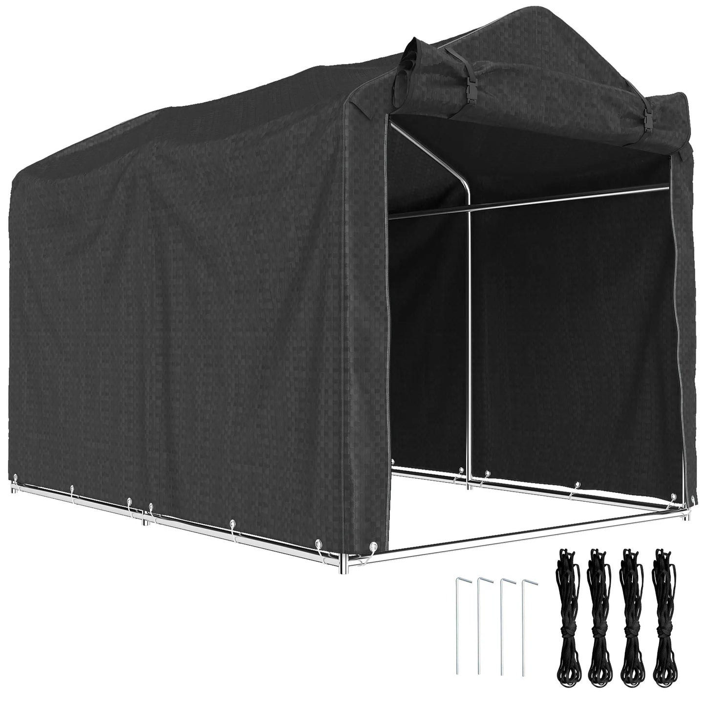 Outdoor Storage Shed, UV Resistant Bike Tent, Portable for Motorcycle, Black Portable Shed at Gallery Canada