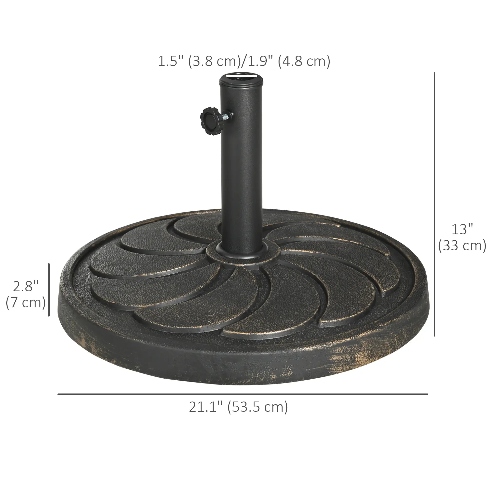 40 lb Heavy Duty Patio Umbrella Base, 21