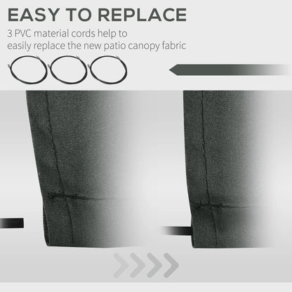 13' x 8' Retractable Awning Fabric, UV Protection, Grey Awning Fabric Replacement at Gallery Canada