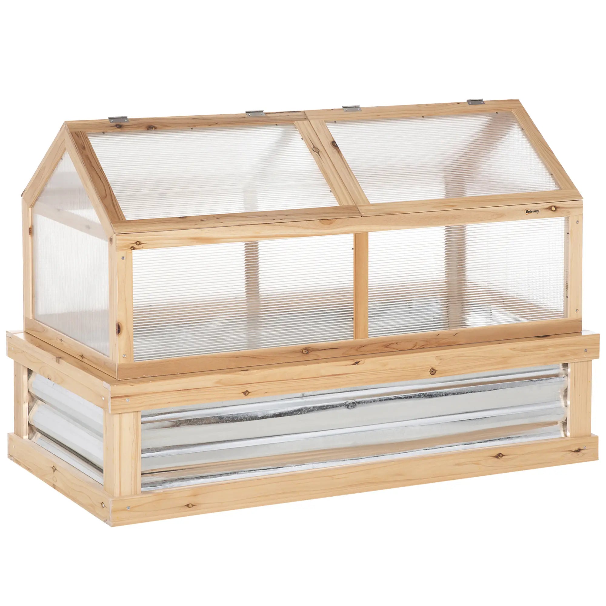 Raised Garden Bed Kit, Greenhouse Wooden Planter, 48