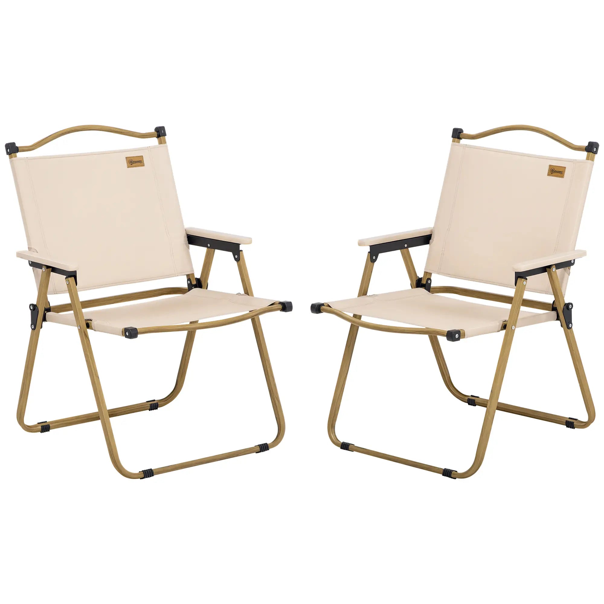 Set of 2 Camping Chairs, Lightweight Folding, Portable, Khaki Picnic Tables & Camping Chairs at Gallery Canada
