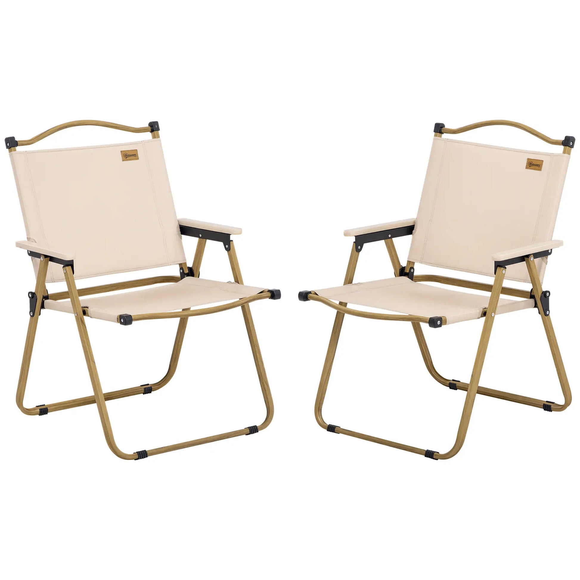Set of 2 Camping Chairs, Lightweight Folding, Portable, Khaki Picnic Tables & Camping Chairs at Gallery Canada