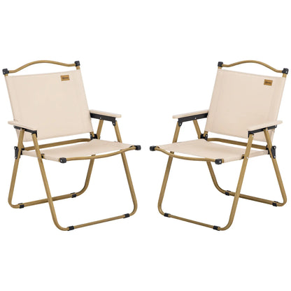 Set of 2 Camping Chairs, Lightweight Folding, Portable, Khaki Picnic Tables & Camping Chairs at Gallery Canada
