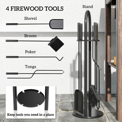 Fireplace Tools Set, 5 Pieces, Black Fireplaces & Accessories at Gallery Canada