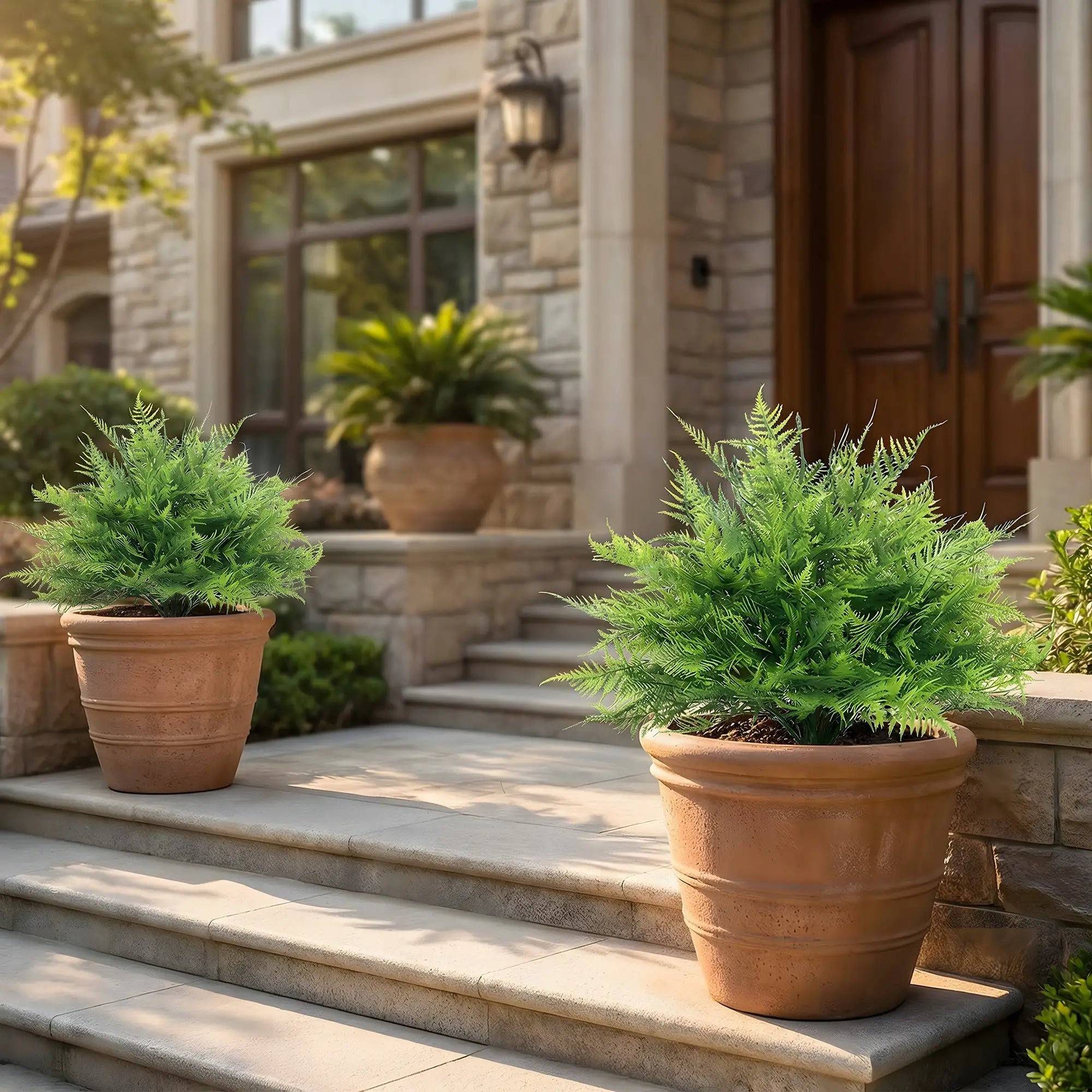 Artificial Boston Ferns, UV-Resistant Fake Plants, Indoor Outdoor Decor, Set of 2 Artificial Trees at Gallery Canada