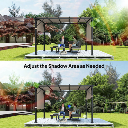 UV Protection Pergola Replacement Canopy, 10' x 11.8', Khaki Gazebo Canopy Replacement at Gallery Canada