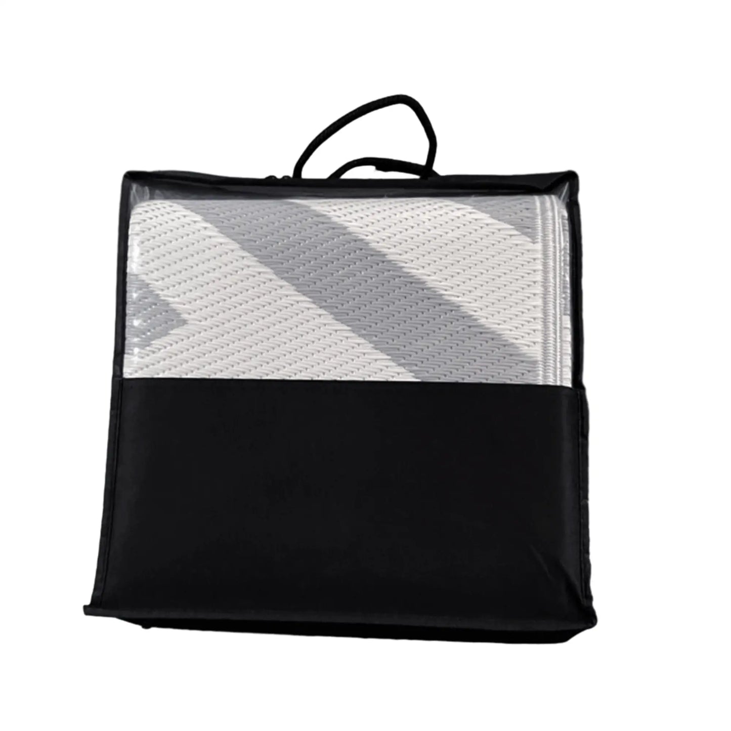 Reversible Outdoor RV Rug, Patio Floor Mat, 6' x 9', Grey and Cream Garden Decor at Gallery Canada