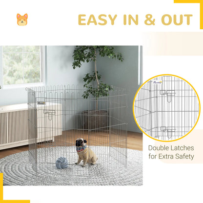 36 Inch 8-Panel Dog Playpen, Foldable Pet Exercise Crate, Black Dog Cages & Crates at Gallery Canada