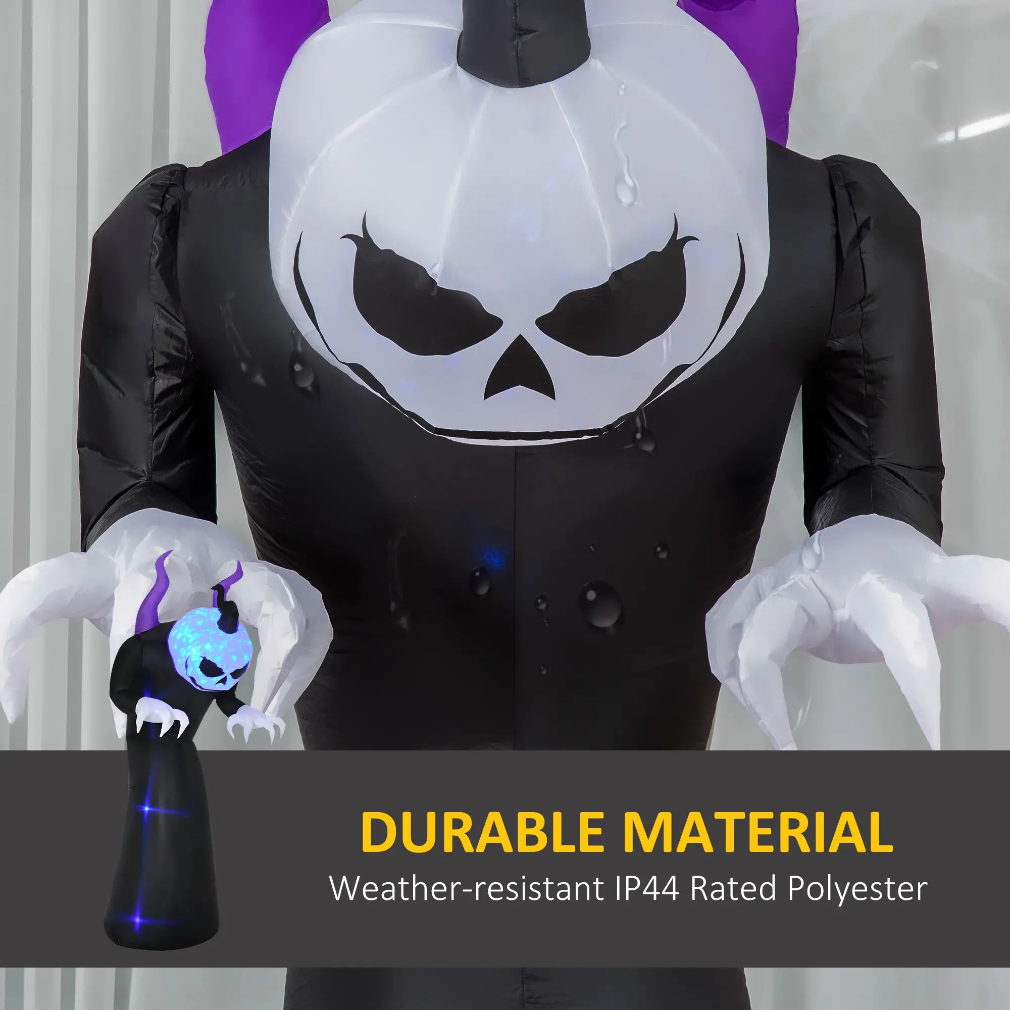 7ft Inflatable Halloween Ghost with Horns, LED Flame Effect, Outdoor Yard Display Halloween Decorations at Gallery Canada