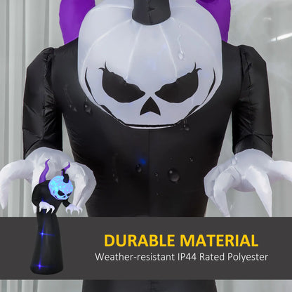 7ft Inflatable Halloween Ghost with Horns, LED Flame Effect, Outdoor Yard Display Halloween Decorations at Gallery Canada