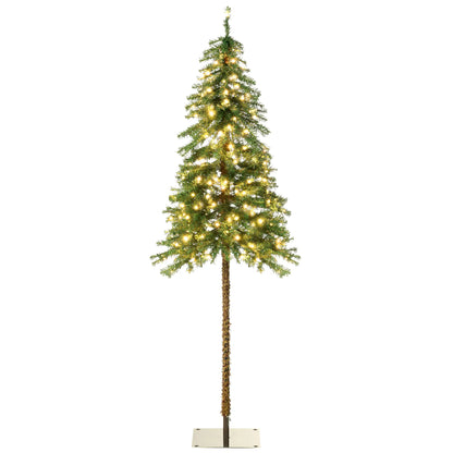 6' Artificial Christmas Tree, Pencil Shape, Steel Base, Warm White or Colorful LED Pencil Christmas Trees at Gallery Canada