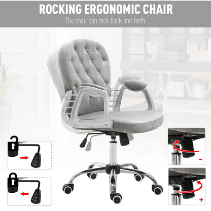 Ergonomic Office Chair, Adjustable Height, Padded Seat, Grey Task Chairs at Gallery Canada
