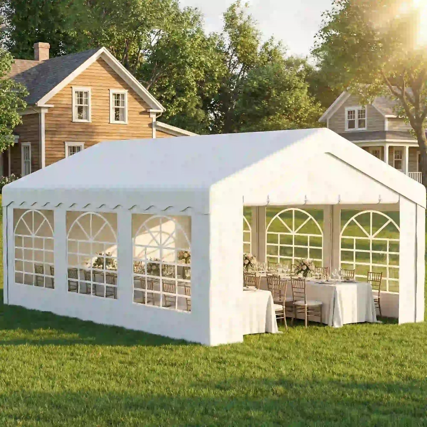 20'x13' Heavy Duty Portable Event Tent, White Canopy Tents at Gallery Canada