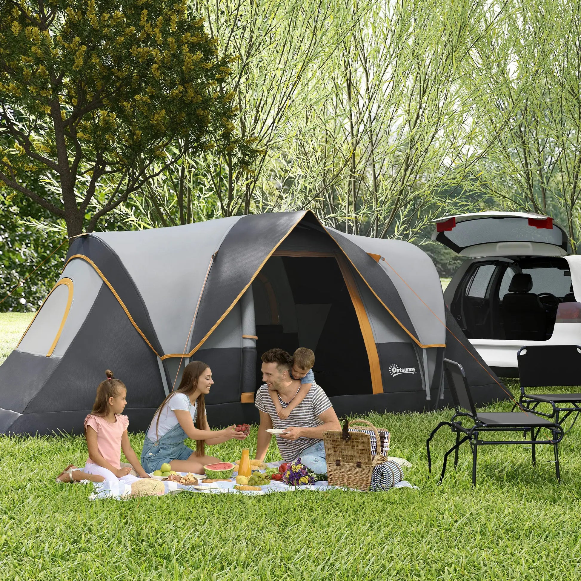 5-6 Person Family Tent, Outdoor Camping, Lighting Hook, Carrying Bag, Cream Camping Tents at Gallery Canada