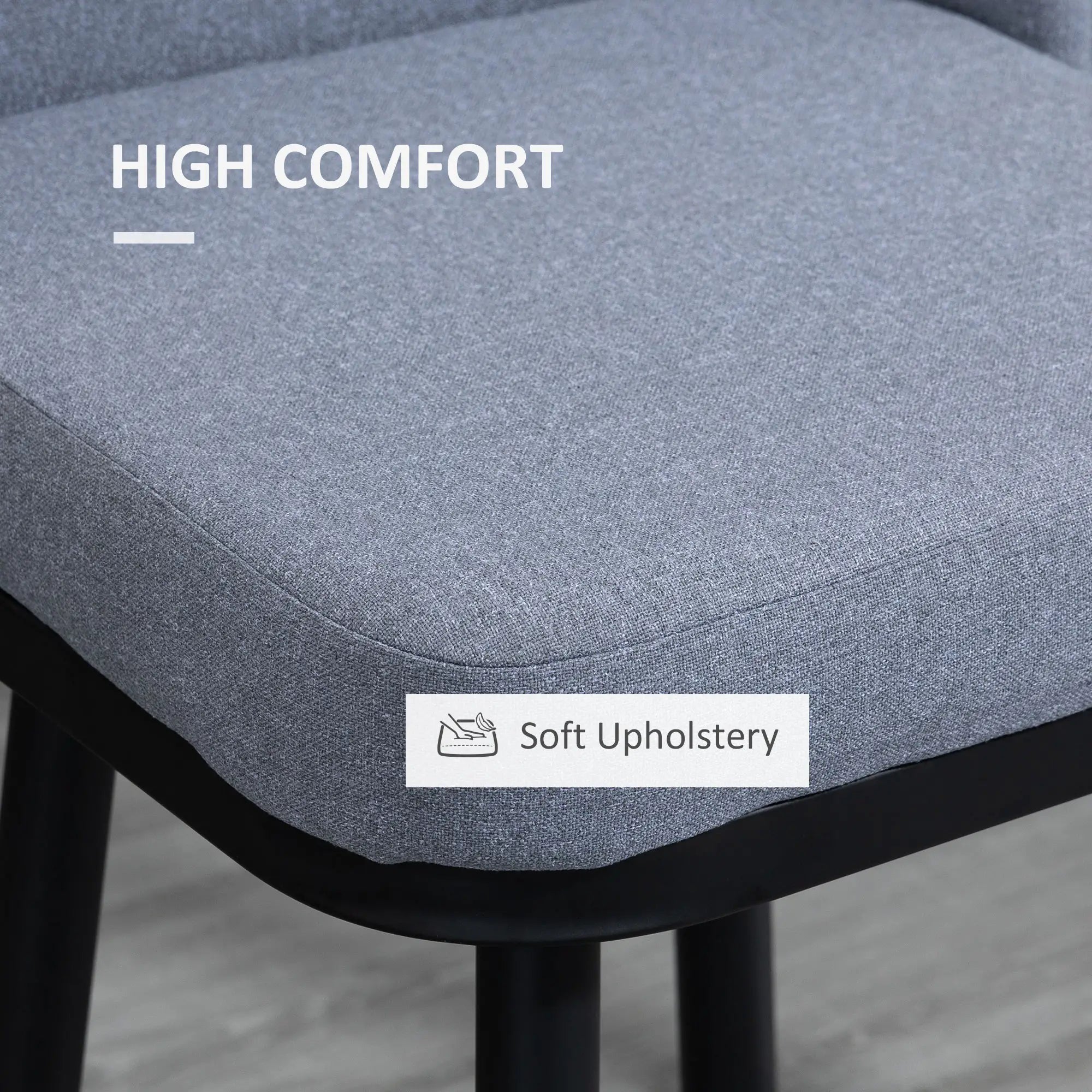 Extra Tall Bar Stools Set of 2, 360° Swivel, Steel Legs Footrest, Light Grey Bar Stools at Gallery Canada