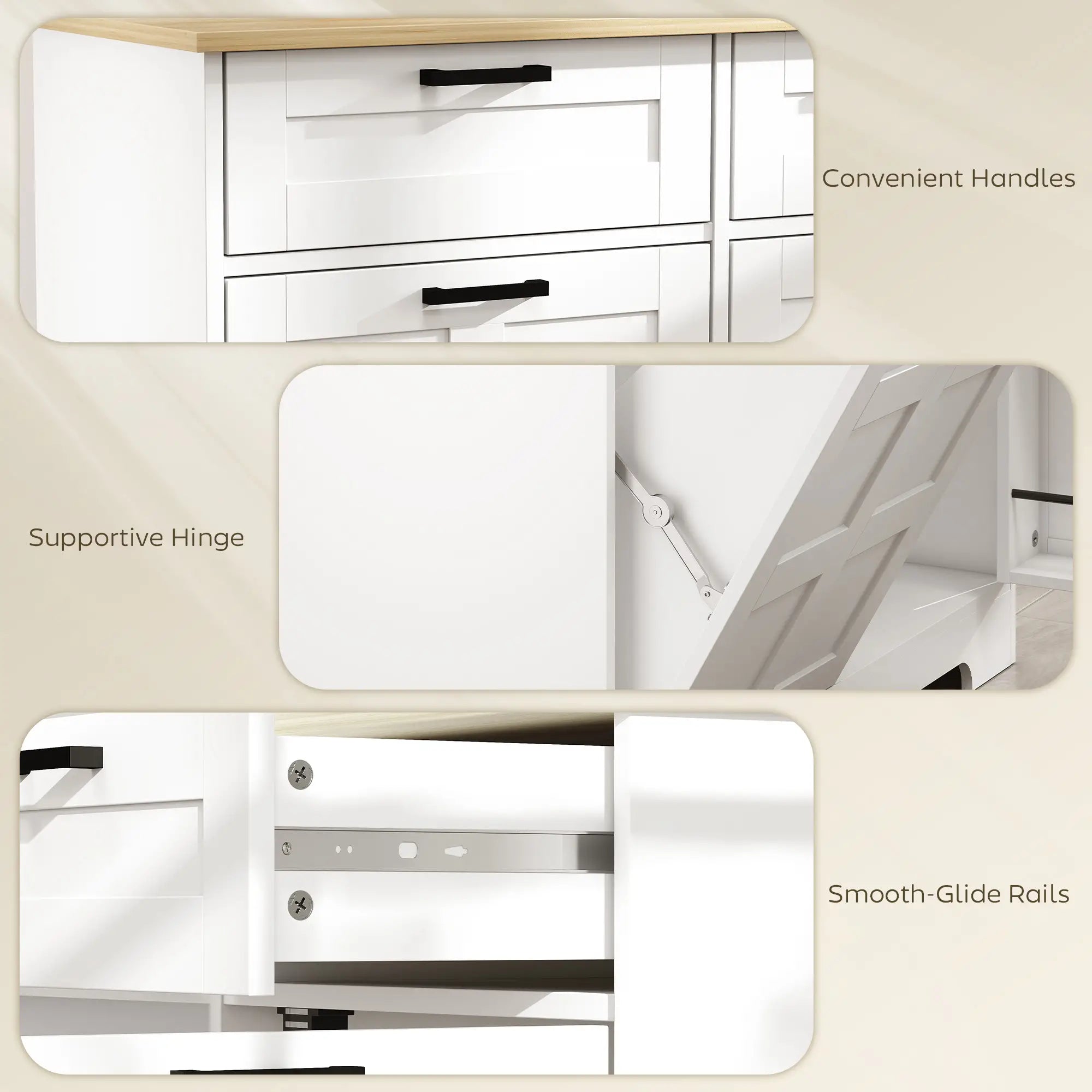 7 Gallon Tilt Out Garbage Cabinet, Kitchen Island, 2 Drawers, White Bar Cabinets at Gallery Canada