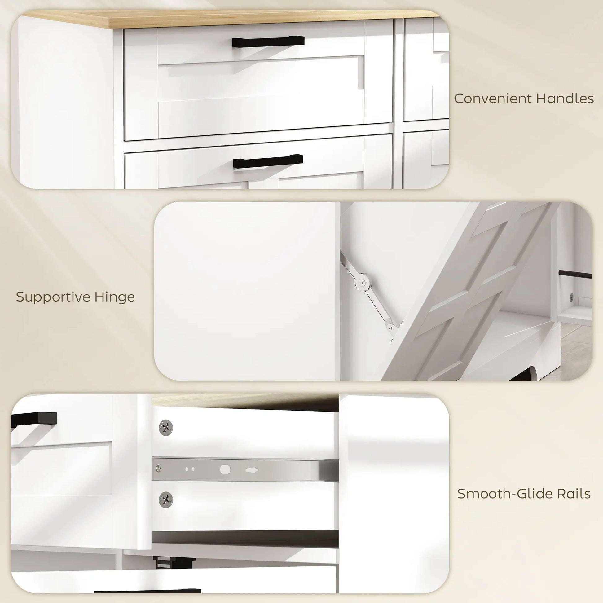 7 Gallon Tilt Out Garbage Cabinet, Kitchen Island, 2 Drawers, White Bar Cabinets at Gallery Canada