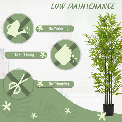 5FT Artificial Bamboo Tree, Faux Decorative Plant, Set of 2 Artificial Trees at Gallery Canada