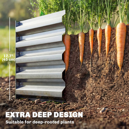8 x 2.6 x 1.5ft Galvanized Raised Garden Bed, Reinforced Planter Box, Silver Galvanized Planter Boxes at Gallery Canada