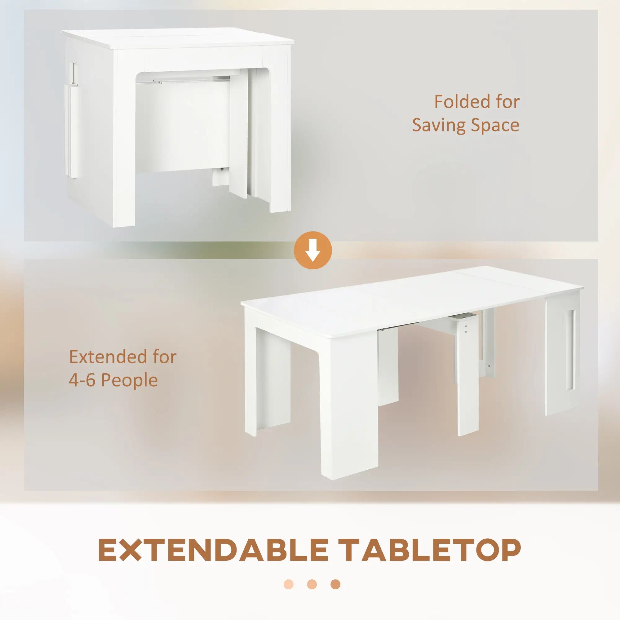 Extendable Dining Table, Expandable Kitchen Table, Seats 6, White Bar Tables & Dining Tables at Gallery Canada