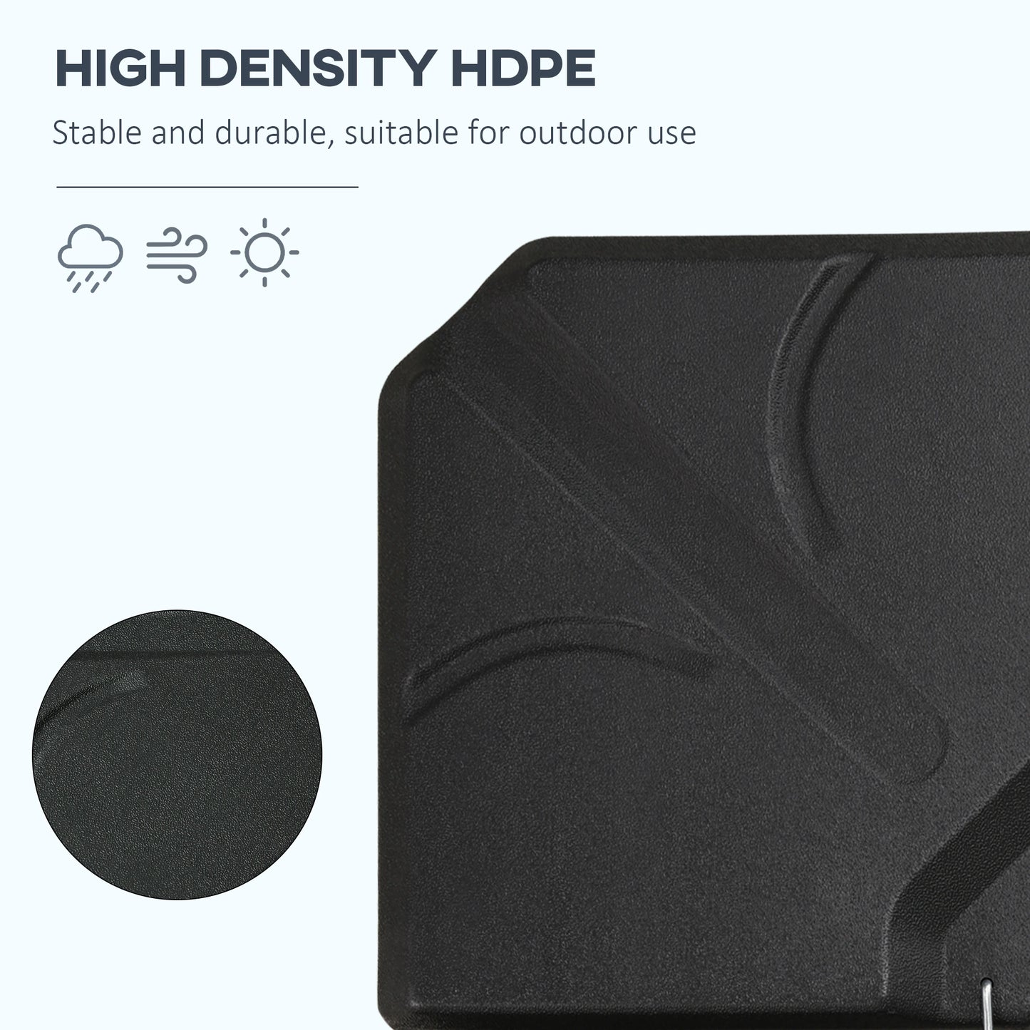 4 Piece Cantilever Umbrella Base, 123 lb Water or 158 lb Sand, Black Umbrella Bases at Gallery Canada