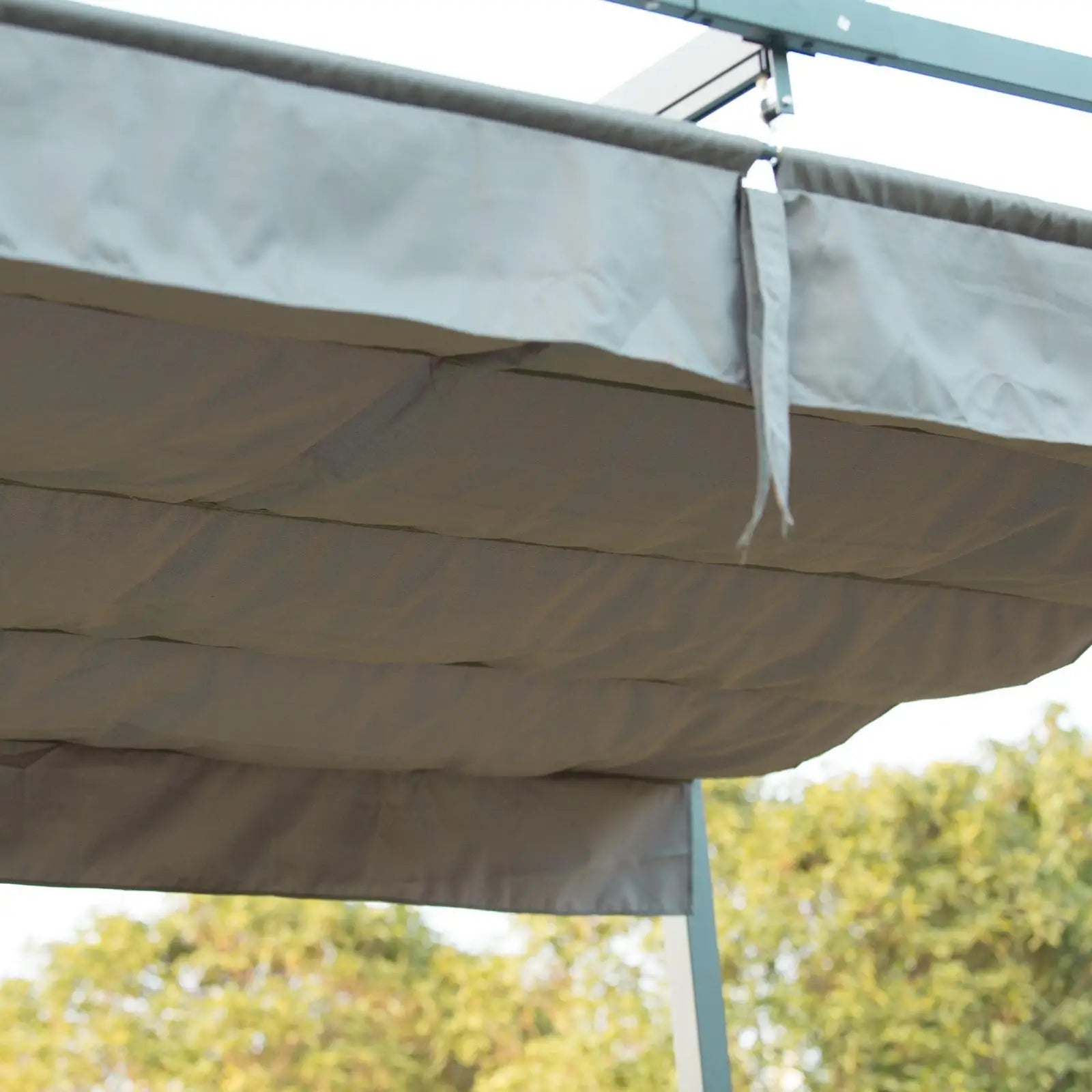 10x7ft Pergola, Retractable Roof, Outdoor Patio Sun Shelter, Grey Pergolas at Gallery Canada