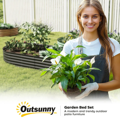 Large Outdoor Planter Box, 7' x 3' x 1', Galvanized Raised Garden Bed, Black Galvanized Planter Boxes at Gallery Canada