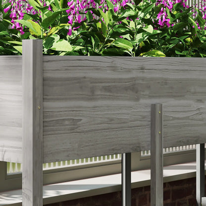 Wooden Raised Garden Bed Planter, Large Elevated Box With Legs, Grey Elevated Garden Beds at Gallery Canada