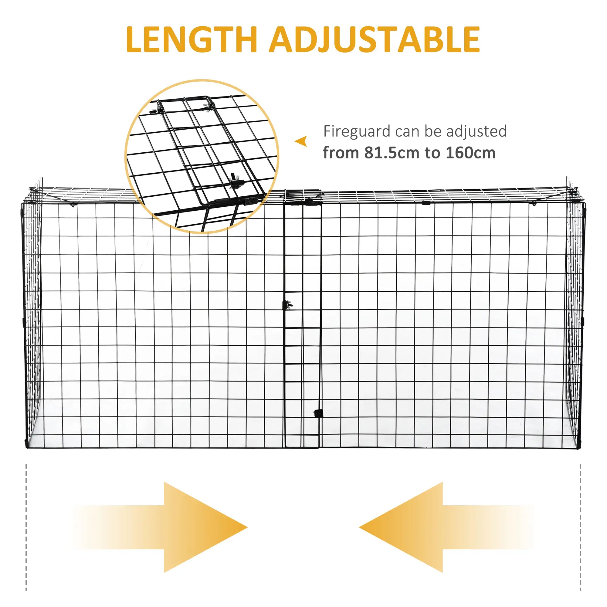 Extendable Fireplace Screen, Metal Mesh Spark Guard, Black Fireplace Screens at Gallery Canada